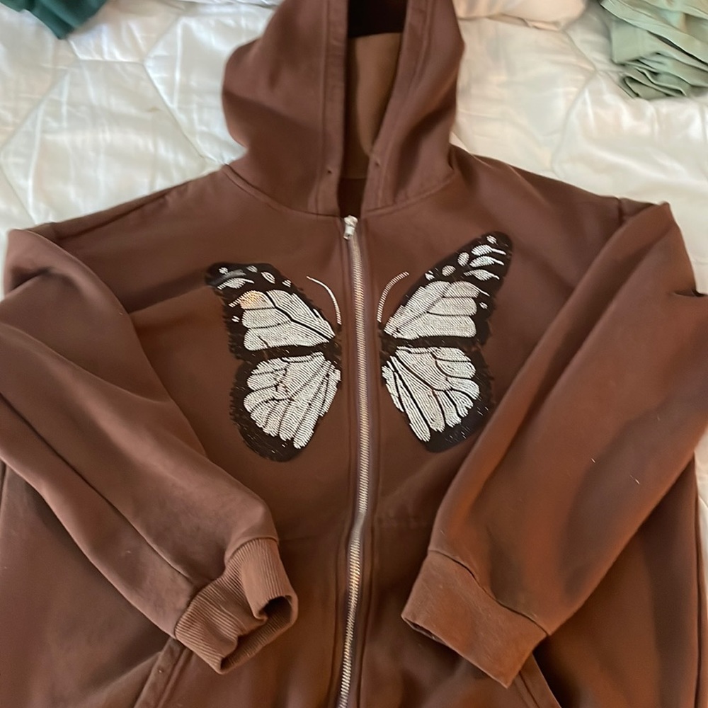 Brown butterfly jacket
